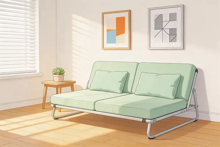 modern compressed couch