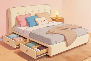 Soft Bed with Storage Benefits: Cozy Comfort Meets Smart Organization