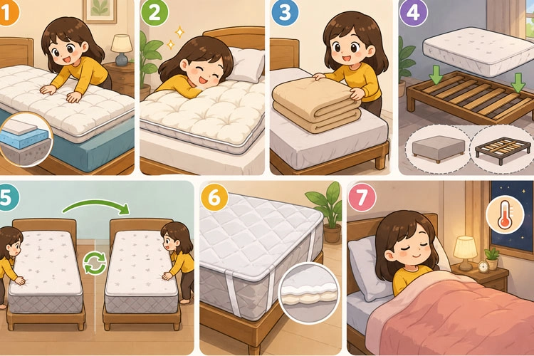 how to make a hard bed softer with a cushioned bed setup