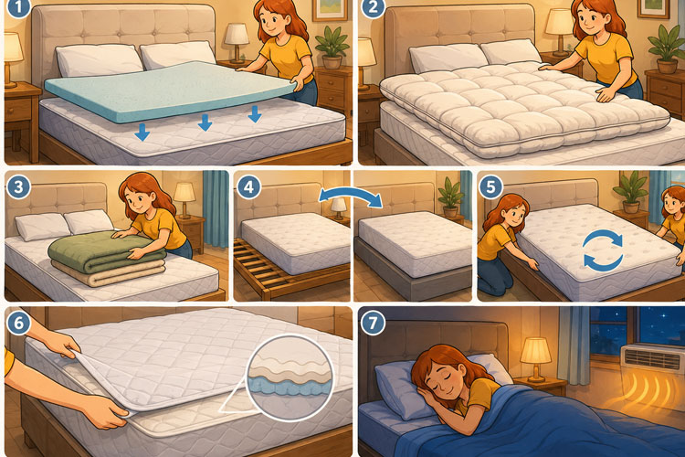 how to make a hard bed softer