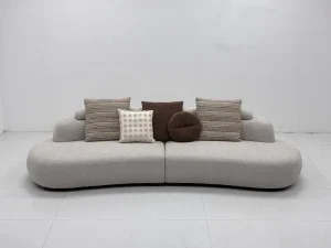 Neutral Sofa With Colorful Art: Palette and Sample Strategy